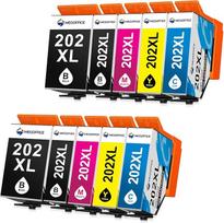 Suderinamos 202XL rašalo kasetės, suderinamos su "Epson" 202 XL spausdintuvo kasete, skirta "Expression Premium XP 6000 XP 6005 XP 6100 XP 6105" (10 vnt.)