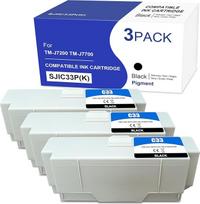 Suderinamos SJIC33P SJIC33P (K) kasetės spausdintuvui EPNTMJ 7700 TMJ 7200 TM-J7700 TM-J7200 TMJ7700 TMJ7200 TMJ7200 (3 BK)