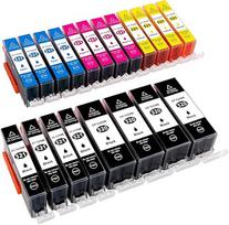 Suderinamos spausdintuvo kasetės, skirtos pakeisti "Canon" PGI-520 / CLI-521, skirtos "Canon Pixma MP 540 550 560 560 620 630 640 980 990 MX 860 870 iP 3600 4600 4700 (20 vnt.)