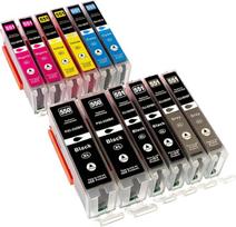 Suderinamos XL spausdintuvo kasetės x12, skirtos CANON Pixma MG6350 MG7150 Dėžutės turinys x2 Canon PGI550BK / x2 Canon CLI551BK / x2 Canon CLI-551C / x2 Canon CLI-551M / x2 Canon CLI-551M / x2 Canon CLI-551Y x2 Canon CLI-551GY Grey Suderinama XL versija