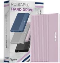 SUHSAI išorinis kietasis diskas 1 TB išorinis kietasis diskas atsarginės kopijos diskas USB 3.0 didelės spartos duomenų perdavimo kietasis diskas, suderinamas su "Mac" nešiojamuoju kompiuteriu, staliniu kompiuteriu, žaidimų konsole - rožinis