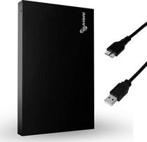SUHSAI išorinis kietasis diskas 1 TB nešiojamasis kietasis diskas 2,5 colio USB 3.0 duomenų saugykla su 5Gb/s duomenų perdavimo sparta "Plug and Play", suderinama su "PC Mac" nešiojamaisiais kompiuteriais, juoda