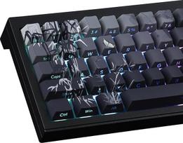 Sunzit Custom Keycaps, 135 klavišų PBT bambuko jūros gradiento pusės spausdintų klavišų dangtelių rinkinys Cherry Profile Keycaps Dye-Sub Keycaps for Cherry MX Switch ISO/ANSI UK Layout Mechanical (Grey/Black)