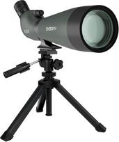Svbony SV28 25-75 x 100 mm optinis taikiklis su trikoju, didelis apžvalgos laukas, ryškūs ir aiškūs vaizdai, HD BAK4 Porro prizmė FMC, optiniai taikikliai sportiniams šauliams, paukščių stebėjimui, laukiniams gyvūnams