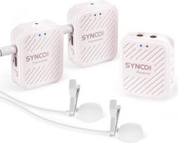 SYNCO Lavalier belaidis mikrofonas G1(A2), 2,4 GHz belaidė atlošo mikrofono sistema, belaidis mikrofonas su mikrofonu iki 50 m, garso stebėjimas, 2 siųstuvai, 1 imtuvas fotoaparatui, išmanusis telefonas, nešiojamasis kompiuteris, DSLR vaizdo kamera