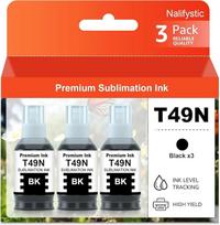 T49N1 Premium sublimacinis suderinamas spalvotas vandens pagrindo buteliuko rašalas, skirtas SureColor SC-F100 SC-F160 SC-F500 SC-F501 SC-F560 SC-F150 SC-F550 spausdintuvui 3 juodos spalvos