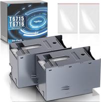 T6715 techninės priežiūros dėžutė (C13T671500), suderinama su Epson Workforce WF-4720DWF WF-4725DWF WF-4725DWF WF-4730DTWF WF-4740DTWF WF-4825DWF, T6716 techninės priežiūros dėžutė (C13T671600), skirta WF-C5710DWF (2 vnt.)