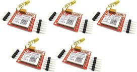 TECNOULAB SIM800L GSM GPRS modulis Antenos PCB plokštė Keturjuostė pakuotė 5 vnt.