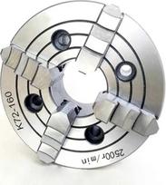 Tekinimo staklių griebtuvas, 160 mm, 4 žiaunų, viengubas griebtuvas, K72-160, rankinis tekinimo staklių griebtuvas metalui