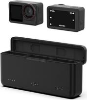 TELESIN Osmo Action 6 5 Pro Osmo 360 akumuliatoriaus įkroviklis DJI Osmo 360/Action 6 5 Pro, USB greitojo įkrovimo dėklas su C tipo kabeliu, suderinamas su DJI Osmo originaliu akumuliatoriumi, trigubas akumuliatoriaus įkroviklis