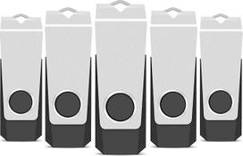 TEWENE USB atmintinė 8GB, 5 USB atmintinių rinkinys Atmintinė Flash Drive Memory Stick Greitaeigė USB 2.0 Įvairiaspalvė rotacinė atmintinė