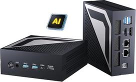 Thdeukoty Ryzen AI 9 HX 370 mini kompiuteris 32GB DDR5 1TB SSD stalinis žaidimų kompiuteris su dvigubu 2,5G LAN Oculink Windows 11 Pro WiFi 7 Bluetooth 5.4 trigubo ekrano palaikymas VESA