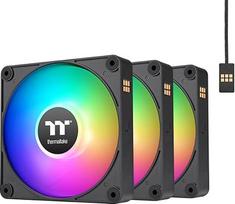 Thermaltake CT120 EX ARGB reversinis kompiuterio ventiliatorius (3 ventiliatorių pakuotė), magnetinė jungtis, 5 V sinchronizavimas su pagrindine plokšte, 16,8 mln. spalvų, 9 adresuojami šviesos diodai, 120 mm korpuso / aušinimo ventiliatorius