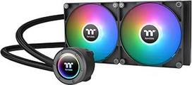 Thermaltake TH280 V2 ARGB Sync AIO CPU vandens aušinimas 280 mm, Infinity Mirror, 2x CT140 ARGB PWM, aukštas slėgis 3,02 mmH₂O, motininės plokštės sinchronizavimas, Intel/AMD