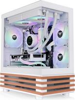 Thermaltake View 170 WS ARGB Snow White, Micro-ATX mini bokštas, 3 x 120 mm ARGB ventiliatoriai, grūdintas stiklas, AIO iki 280 mm, tylus oro srautas, baltos spalvos