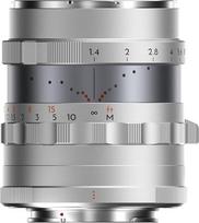 Thypoch Simera 28mm f/1.4 Vollformat X Mount Objektiv für Fujifilm X，MF Kompakt Lichtstark Objektiv Kompatibel mit APS-C Fujifilm X-Mount Silber
