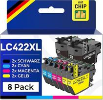 Tiekti Guy LC422XL spausdintuvo kasetės suderinamos su Brother LC422 LC422VAL kasetėmis tinka MFC-J5340DW MFC-J5740DW MFC-J5740DW MFC-J6540DW MFC-J6940DW Multipack 8 rašalo kasetės