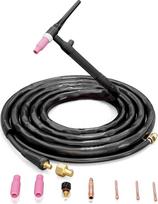 TIG suvirinimo degiklis WP-17V Lift TIG degiklis, skirtas MIG suvirinimo aparatams 3 m kabelis su 10-25 mm² greitąja jungtimi ir 35-50 mm² adapteriu, įskaitant dėklą ir visą priedų rinkinį
