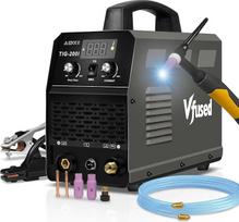 TIG-200 2-in-1 TIG suvirinimo aparatas 120A 220V IGBT inverteris su TIG karšto paleidimo funkcija ir E-Hand, skirtas plienui, nerūdijančiam plienui, minkštam plienui, idealiai tinka "pasidaryk pats" ir automobilių remontui