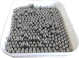 Tikslūs guolių rutuliukai iš nerūdijančio plieno 304 9,525 mm - 11 mm skersmens, skirti pramoninėms riedlentėms, dviračiams (9,525 mm x 50 vnt.)