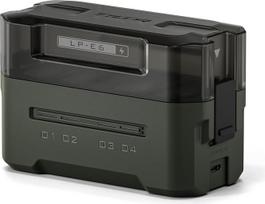TILTA LP-E6 akumuliatoriaus įkroviklis Nešiojamoji įkrovimo stotelė 4K, suderinama su LP-E6 akumuliatoriais - žalia TBC-E6-GN