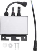 Tinklo inverteris 12V/24V akumuliatoriui, 100 W nuolatinės srovės 12V/24V įėjimo mikroinverteris, kintamosios srovės 180-265 V išėjimas IP45 vandeniui atsparus aliuminio lydinio korpusas, skirtas namų ūkių maitinimo sistemoms
