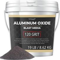 TITGGI Aliuminio oksido smėliavimo terpė (8,6 kg), aukštos kokybės patvari smėliavimo terpė, aukšto abrazyvumo smėliasrovė, smėlis metalui, smėliavimo spintelė, smėliavimo pistoletai - # 120 grūdėtumas (8,6 kg)