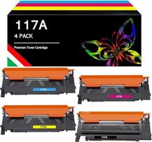 Tonerio kasetė, suderinama su HP 117A spalvoto lazerio 150nw MFP 179fnw 178nw 150a 178nwg 179fwg 179 178 150 W2070A W2071A W2072A W2073A spausdintuvu (juoda, žydra, geltona, purpurinė 4 pakuotės) (Lbun) 4 pakuotės (Lbun) 4