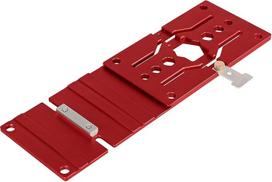 TOOLCOOL 340 mm skersmens diskinio pjūklo kreipiamojo bėgio kvadratas, suderinamas su "DeWalt" kreipiamuoju bėgiu (raudonos spalvos)
