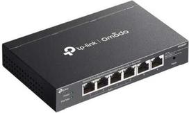 TP-Link Omada ES206GP PoE komutatorius, 6 prievadų Gigabitinis lengvai valdomas komutatorius su 4 PoE+ prievadais (65W), tinklo komutatorius su VLAN, QoS, debesijos valdymu, metalinis korpusas be ventiliatoriaus, skirtas biurui