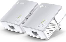 TP-Link TL-PA4010 KIT AV600 Powerline tinklo adapteris (500Mbps, 1 prievadas, taupantis energiją, "plug and play", suderinamas su kitų prekės ženklų adapteriais, 2 vnt.), baltas