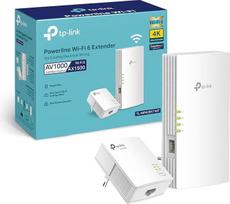 TP-Link TL-WPA7817 KIT Powerline adapteris "WiFi", AV1000, "WiFi 6 AX1500 Dual Band", "Gigabit Ethernet", "Plug & Play", suderinamas su visais "HomePlug AV/AV2 Powerline" adapteriais