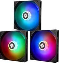 TR-Thermalright TL-C14C-S X3 140mm CPU PWM ventiliatorius 1500RPM tyliam aušinimui Juodas CPU ventiliatorius 3 pakuotės Didelis oro tūris 75.8CFM ARGB LED Galima suporuoti su korpusu/CPU aušintuvu