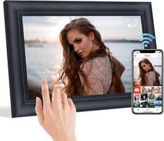 TSITSC 10,1 colio "WiFi" skaitmeninis nuotraukų rėmelis, 1280 x 800 HD IPS jutiklinio ekrano elektroninis nuotraukų rėmelis su 32GB atmintimi, automatinis pasukimas, galimybė akimirksniu dalytis nuotraukomis ir vaizdo įrašais per "Frameo" programėlę