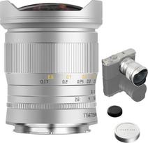 TTArtisan 11 mm F2.8 fotoaparato objektyvas "žuvies akis", suderinamas su fotoaparatais su L laikikliu, tokiais kaip T TL TL2 CL (APS-C režimas) FP FPL Silver