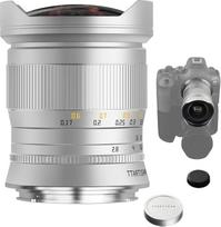 TTArtisan 11 mm F2.8 fotoaparato objektyvas, "žuvies akis", suderinamas su EOS RF montavimo fotoaparatais, tokiais kaip R RP R5 R6 Silver