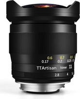 TTArtisan 11mm F2.8 fotoaparato objektyvas "žuvies akis", suderinamas su EOS R montavimo fotoaparatais, tokiais kaip R RP R5 R6 R6, juodas
