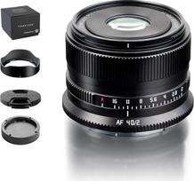 TTARTISAN 40mm f2 objektyvas Z laikikliui, AF 40mm f/2 pilno kadro pagrindinis objektyvas, suderinamas su Nikon Z laikikliu (Z, juodas)