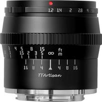 TTARTISAN 50 mm F1.2 APS-C fotoaparato objektyvas Didelės diafragmos rankinio fokusavimo fiksuotas objektyvas, suderinamas su "Fuji X" fotoaparatu