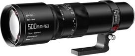 TTArtisan 500mm F6.3 teleobjektyvas su metaliniu korpusu, suderinamas su Sony E-Mount (Full Frame) juoda