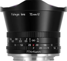 TTARTISAN 7,5 mm F2.0 APS-C "Fisheye" objektyvas su rankiniu fokusavimu, skirtas "Sony E" laikikliui (be ND filtro)