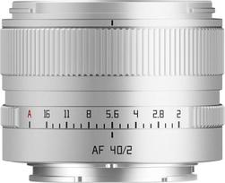 TTArtisan AF 40mm F2 pilno kadro objektyvas, skirtas E-Mount, lengvas automatinio fokusavimo fiksuoto židinio nuotolio objektyvas su didele F2.0 diafragma, STM varikliu, kompaktiškas ir greitas gatvės ir kelionių fotografijai