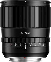 TTARTISAN AF 75 mm F2 objektyvas X Mount Fujifilm, APS-C STM automatinio fokusavimo X Mount objektyvas, didelė diafragma su spragtelėjusiu diafragmos žiedu, suderinamas su Fujifilm fotoaparatais