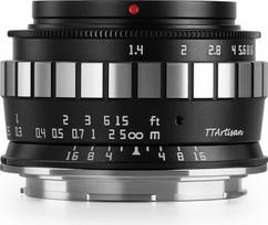 TTArtisan APS-C 23mm F/1.4 metalinis dėklas, suderinamas su L laikikliu - juodai sidabrinis