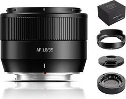 TTARTISAN automatinio fokusavimo 35mm F1.8 Mark II APS-C objektyvas X, 35mm F/1.8 AF portretinis objektyvas Fuji X (X, juodas)