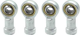 TUOREN 8 mm Innendurchmesser Stangenendlager selbstschmierend Innengewinde Verbindungsstück Gelenk, 4 Stück