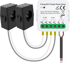 Tuya WiFi Smart Meter Tuya WiFi Smart Meter Srovės transformatorius Jutiklis Jutiklis Clamp Statistikas für Elektrische Beleuchtung Saulės KWh Monitor 2CT