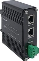 Tvirtas pramoninis gigabitinis PoE+ inžektorius 12-48 V nuolatinės srovės įvestis su DIN bėgiu ir sieniniu laikikliu IEEE 802.3 af/at PoE įrenginiui prijungti (30 W)