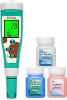 UIUZMAR Baseino pH chloro druskingumo matuoklis, geriamojo vandens vandenilio pH PPM ORP matuoklis, 8-in-1 vandens testeris su sinchroniniu pH druskos chloro H2 ORP EC TDS temperatūros rodmeniu, skirtas hidroponikai, SPA centrams