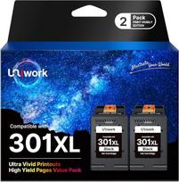 Uniwork 301XL 301 XL juodos spalvos kasetės, suderinamos su HP 301 XL spausdintuvo kasetėmis, skirtomis HP Deskjet 2540 1000 1050 1510 2050 2050 2050A 3050 Officejet 2620 2622 4630 4632 Envy 4500 4501 4501 4632 5055 55530 5532 (2